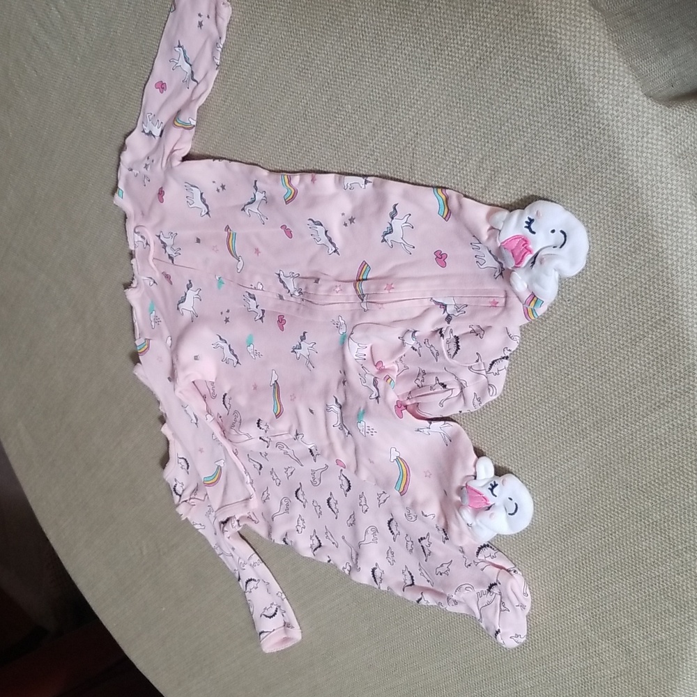 ❣5 for $25 Sale❣ Bundle Of 2 Pink One Pieces With Rainbows, Unicorns & Dinosaurs